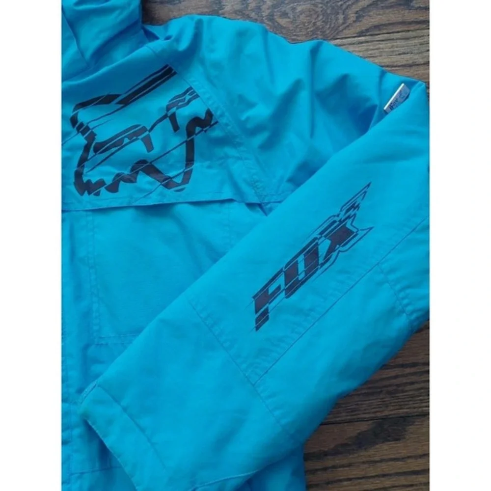 Fox Racing FX-1 Tech Jacket Mens S‎ Blue Waterproof Snowboard Ski Coat Hooded